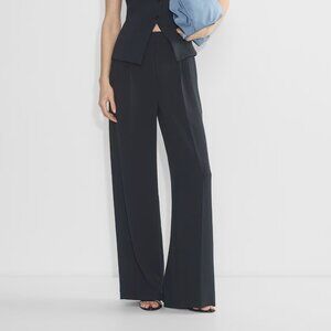 Aritzia Effortless Pant Wider in Black Crepette, Size 0